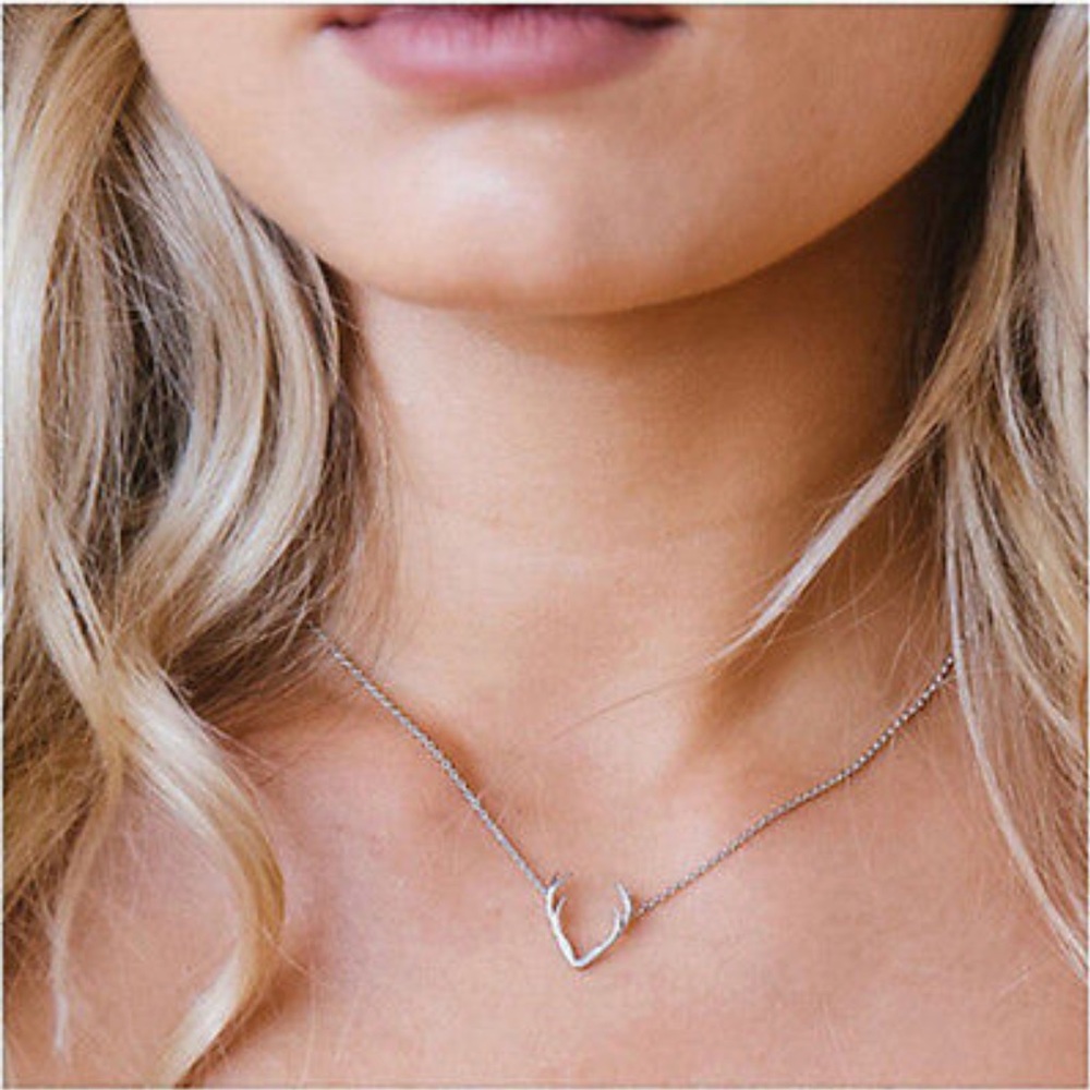 Antler Necklace-Silver